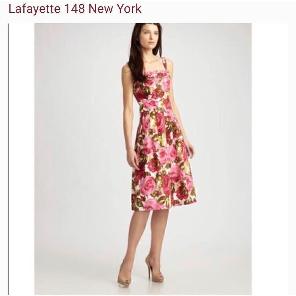 Lafayette 148 Lorie Floral pleated dress 8